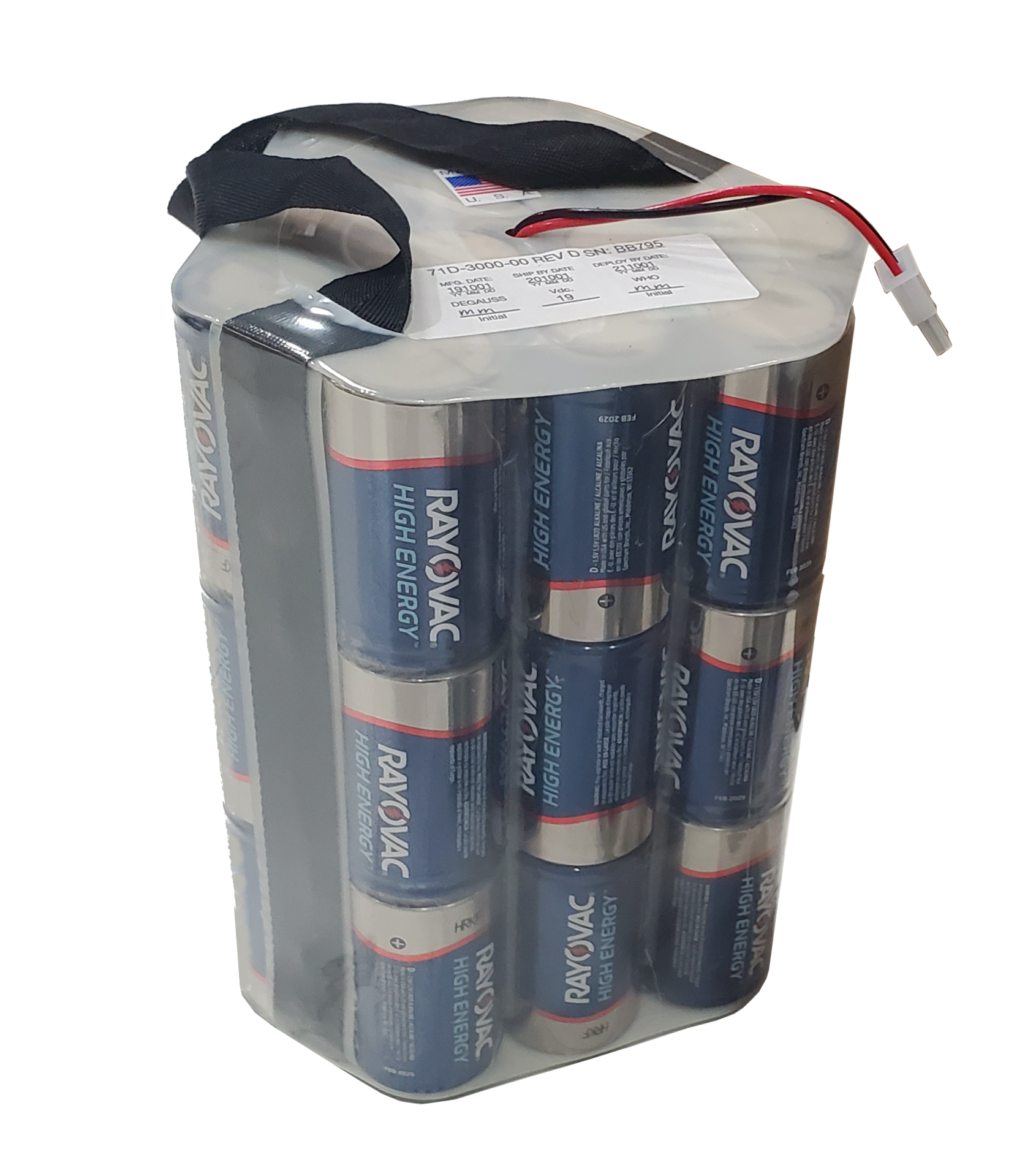 71D-3000-00 Sentinel V Alkaline Battery Pack (500 WHRS) – Single